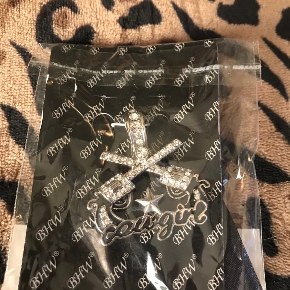Cowgirl gunslinger western rhinestone charm